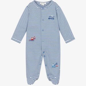 Kissy Kissy BOYS BLUE PIMA COTTON BUILDING SITE NWOT